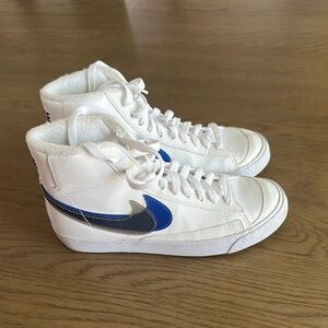 Nike Royal Blue Swoosh Sneakers High-Top Classic